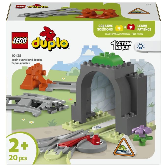 LEGO Espansione Tunnel e Binari Ferroviari 10425 Duplo Town Set Costruzioni Interattivo per Bambini