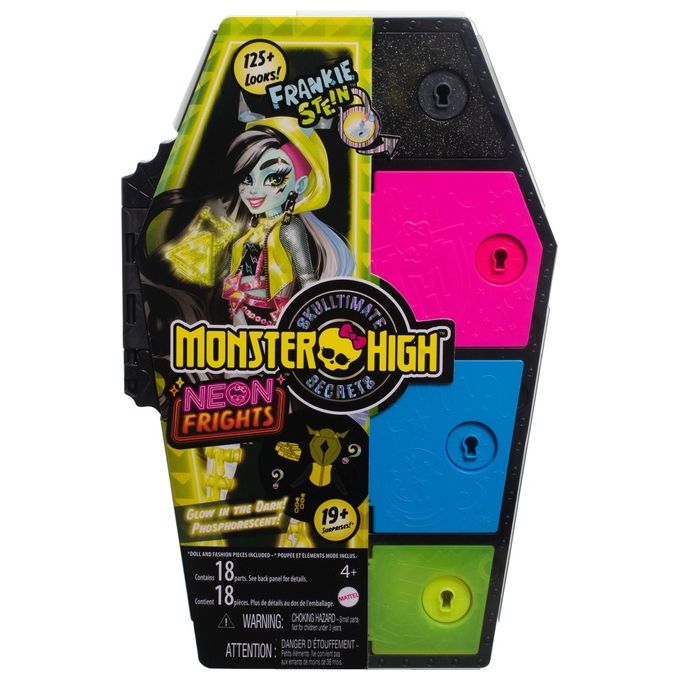 Mattel Bambola Monster High Clawdeen Frankie Stein Segreti da Brivido Neon Frights