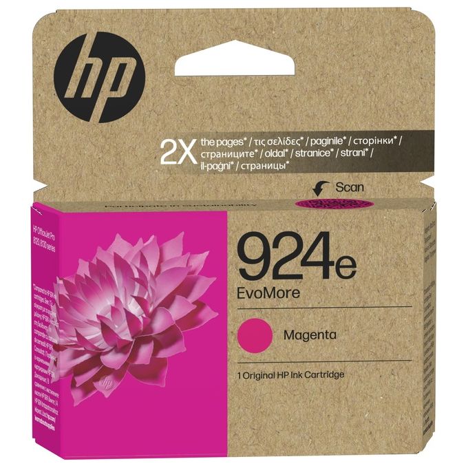 HP Cartuccia di Inchiostro Magenta Originale 924E EvoMore
