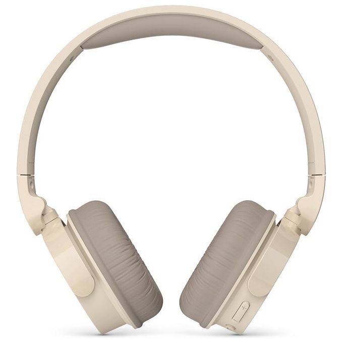 Philips TAH3209BG Cuffie On-Ear wireless bluetooth leggere con isolamento acustico passivo - 25 ore di riproduzione suono naturale chiamate chiare bassi dinamici 2 ore di carica USB-C - Beige