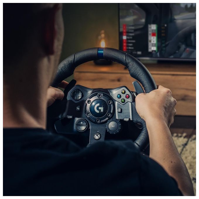Logitech G923 TrueForce XB1 Volante da Corsa e Pedali e Driving Force Leva di Cambio Nero