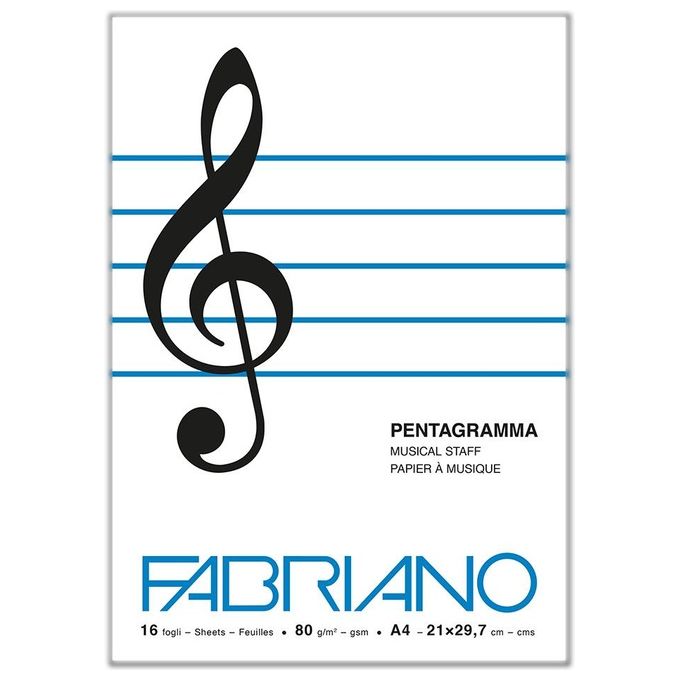 Fabriano Confezione 10 Quaderno Musica A4