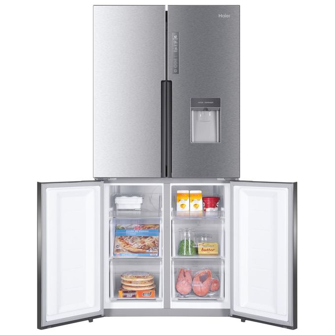 Haier RTG684WHJ Frigorifero Side by Side Capacita' 456 Litri Classe energetica F Total No Frost Compressore Inverter 180 cm Argento