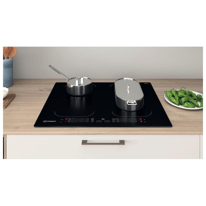 Indesit IB 88B60 NE Piano Cottura a Induzione 4 Zone 60 cm Nero