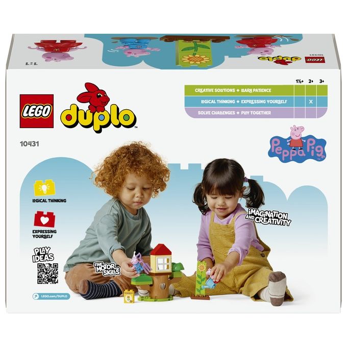 LEGO DUPLO Il Giardino e la Casa sull'Albero di Peppa Pig Giochi Educativi per Bambine e Bambini da 2 Anni Playset Creativo con Personaggi e Accessori Giocattolo Idea Regalo di Compleanno 10431