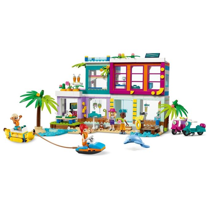LEGO 41709 LEGO Friends Set da costruzione 686 pezzi 4 minifigure casa modulare con piscina e molo colore Multicolore
