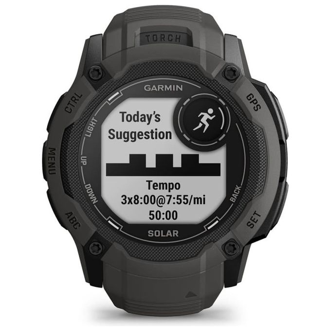 Garmin Instinct 2X Solar 50mm GPS Outdoor Sport Salute Notifiche Graphite