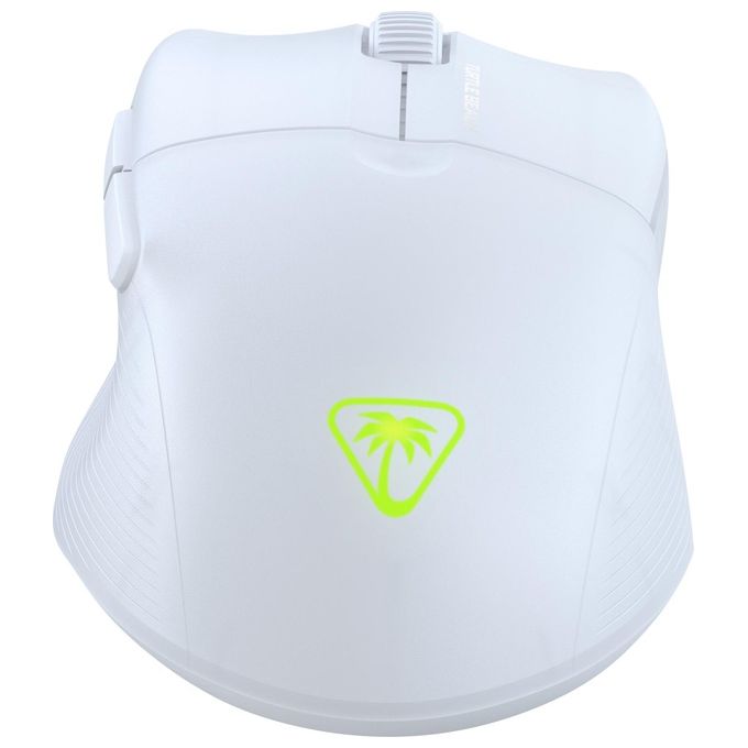 Turtle Beach Pure Air - Mouse da gioco RGB wireless ergonomico e ultraleggero con sensore ottico a 26K DPI dotato di batteria da 125 ore illuminazione RGB - Bianco