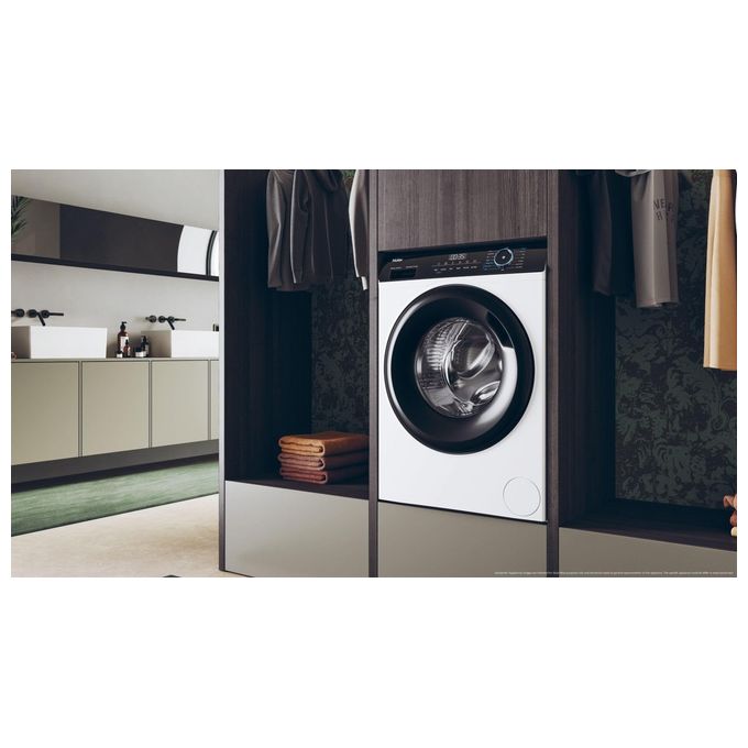 Haier HW80-B14939 I-Pro Series 3 – Lavatrice a Carica Frontale 8 kg, 1400 rpm, Classe Energetica A, Motore Direct Motion con Funzioni Smart hOn e Cicli a Vapore (62 x 59;5 x 85 cm), Colore Bianco