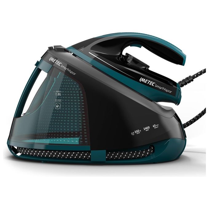 Imetec 9047 SmartVapor Ferro da Stiro con Caldaia a Vapore Potenza 2400 Watt Capacita' 1.8 Litri Funzione Vapore Verticale colore Nero - Verde