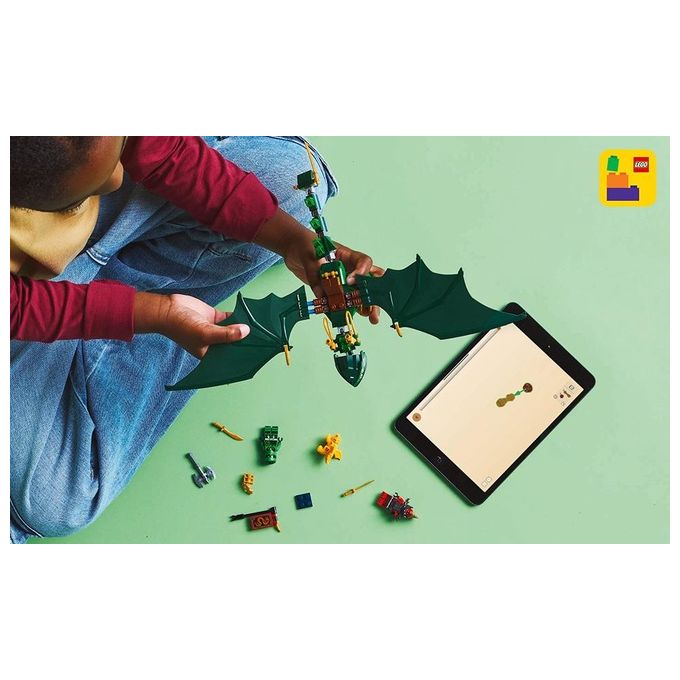 LEGO NINJAGO Drago della Foresta Verde di Lloyd - Figura Giocattolo Snodabile da Costruire Set con 2 Minifigure Armi e Cucciolo Dorato Giochi per Bambini e Bambine da 6 Anni Idea Regalo 71829