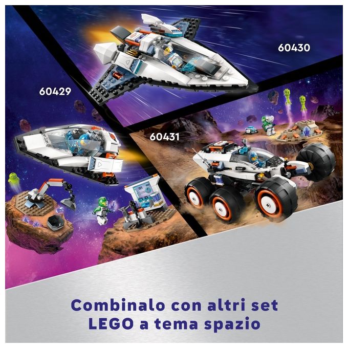 LEGO City 60430 Astronave Interstellare 60430-LEGO Giocattolo Gioco Spaziale per Bambini 6+ Anni con Navicella Minifigure e Drone Robot