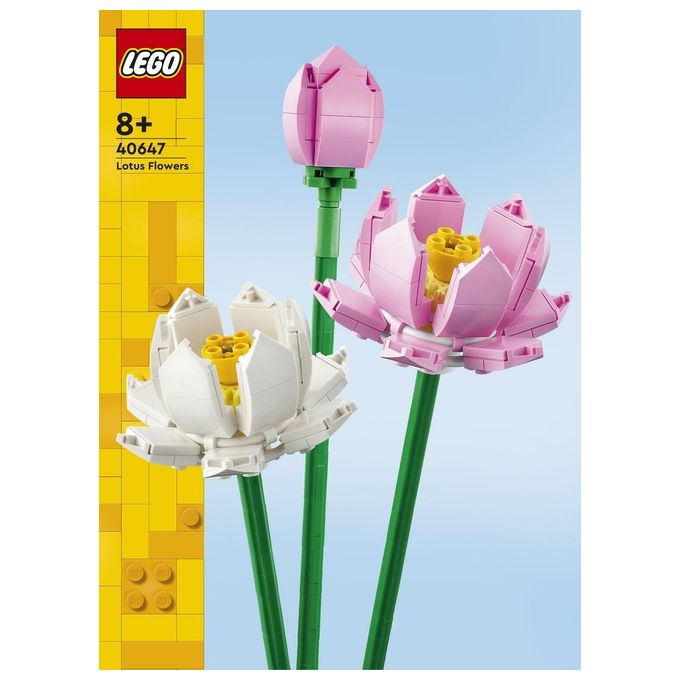 LEGO Creator 40647 Fiori di Loto 40647-LEGO Fiori Finti per Bambini da 8+ Bouquet Regalo per San Valentino per Lei o Lui Donna o Uomo