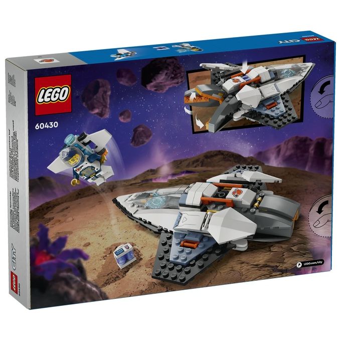 LEGO City 60430 Astronave Interstellare 60430-LEGO Giocattolo Gioco Spaziale per Bambini 6+ Anni con Navicella Minifigure e Drone Robot