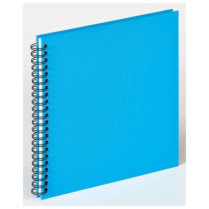Walther Album Fotografico Fun Blu Oceano 30x30cm 50 Pagine Bianche a Spirale