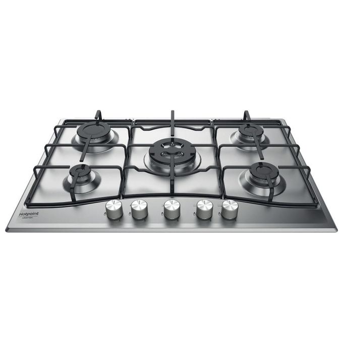 Hotpoint Ariston PCN 752 T AS HA Piano Cottura a Gas 5 Zone Diamond Clean 75 cm Acciaio Inox