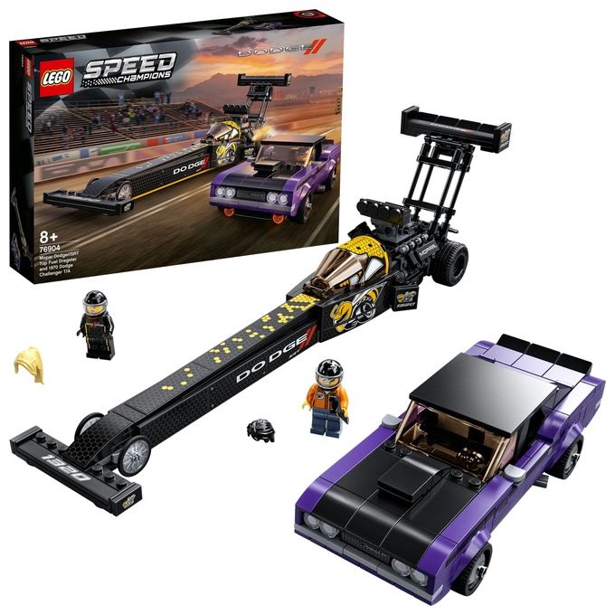 LEGO Speed Champions Mopar Dodge--Srt Top Fuel Dragster E 1970 Dodge Challenger T-A