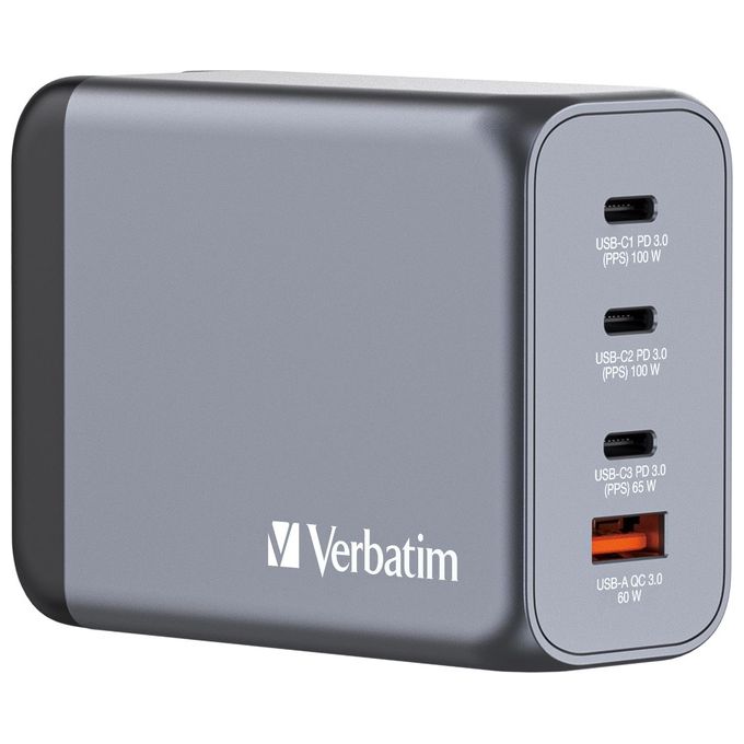 Verbatim Gnc-200 Universale 200W Nero-Grigio Ac Ricarica Rapida Interno