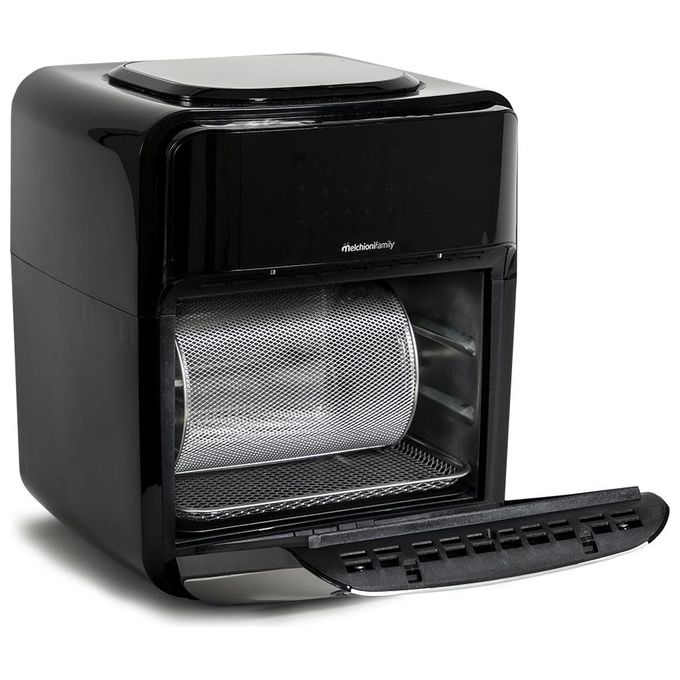 Melchioni Family Friggitrice ad Aria Smart VIRGINIA 12 Litri con Wifi Compatibile con Google e Alexa Nero
