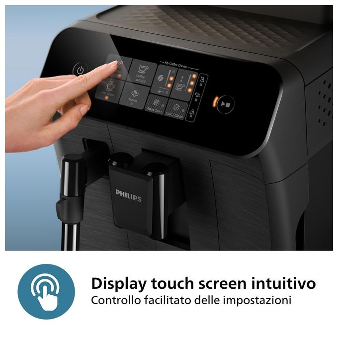 [ComeNuovo] Philips EP0820-00 Macchina Caffe' Caffe' Macinato in Polvere Espresso con Macinacaffe' e Erogatore di Vapore colore Nero