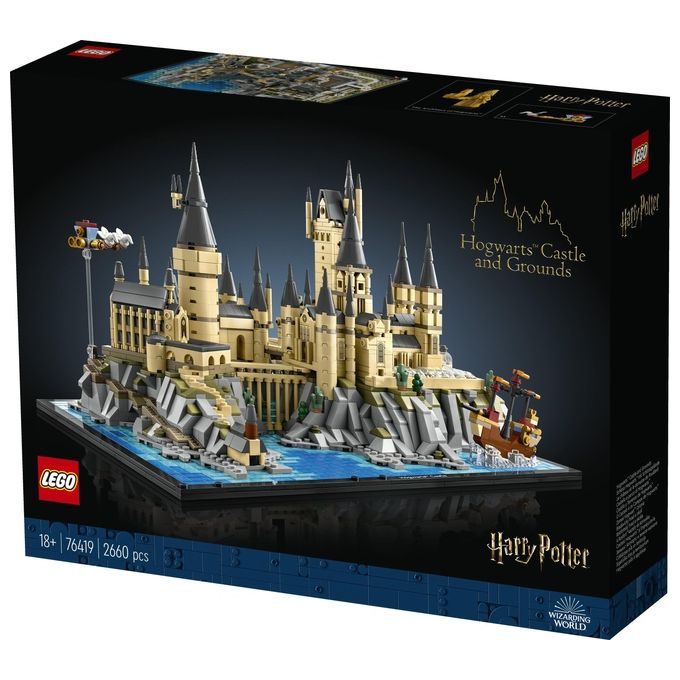 LEGO Harry Potter 76419 Castello e Parco di Hogwarts, Grande Set con Torre dell'Astronomia, Sala Grande e Camera dei Segreti