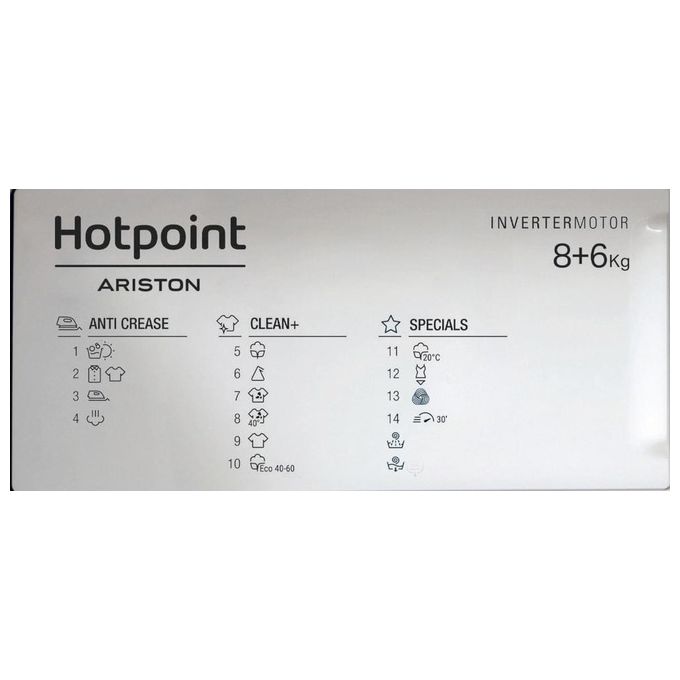 Hotpoint BI WDHG 861484 EU Lavasciuga da incasso Capacita' 8-6 Kg Classe D 1400 Giri-minuto Motore Inverter