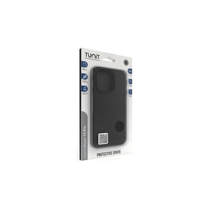 Tunit custodia silicone per iPhone 15 Pro compatibile MagSafe nero 6.1 pollici