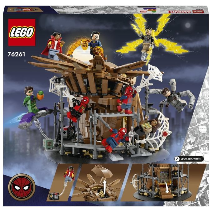 LEGO Marvel 76261 La Battaglia Finale di Spider-Man, Ricrea la Scena di Spider-Man: No Way Home con 3 Minifigure di Peter Parker