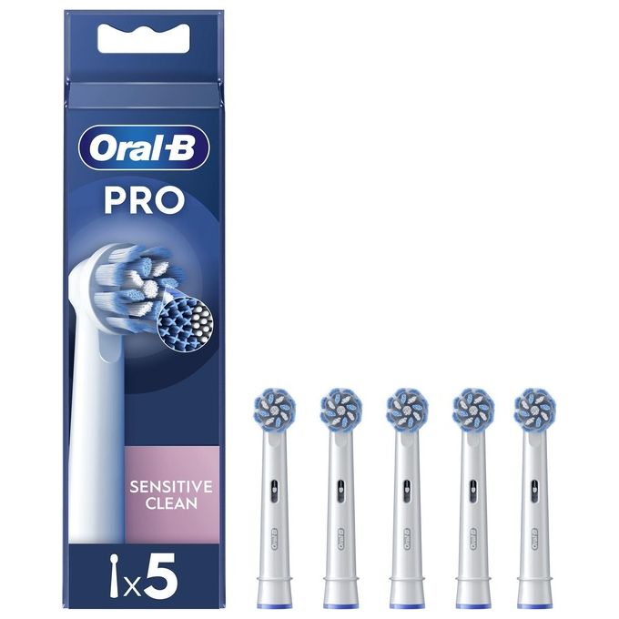 Braun Oral-B Testine di Ricambio Pro Sensitive Clean 5 Testine