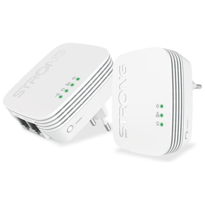 Strong POWERLWF600DUOMINI Adattatore di Rete PowerLine 600 Mbit-s Collegamento Ethernet LAN Wi-Fi Bianco 2 Pezzi