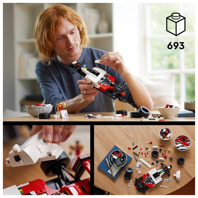 LEGO 10330 Icons Modellino da Costruire McLaren MP4-4 con Minifigure di Ayrton Senna 693 pezzi colore Nero