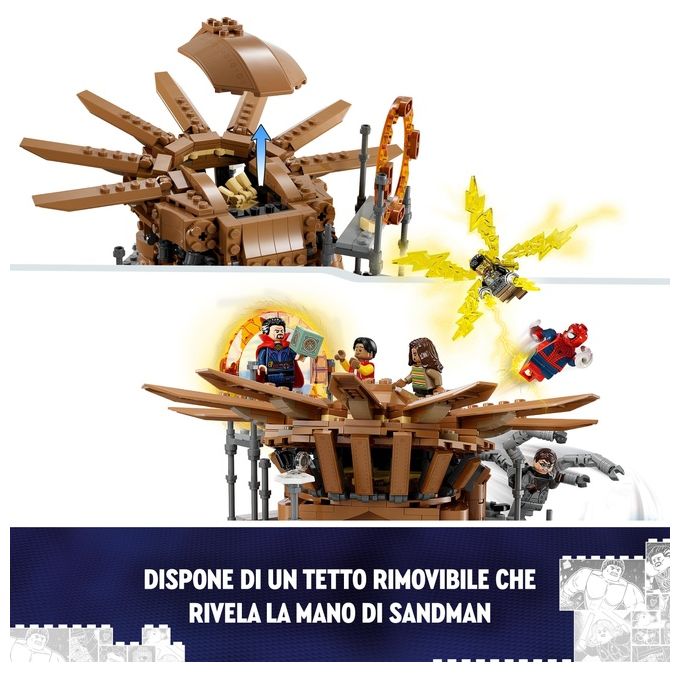LEGO Marvel 76261 La Battaglia Finale di Spider-Man, Ricrea la Scena di Spider-Man: No Way Home con 3 Minifigure di Peter Parker