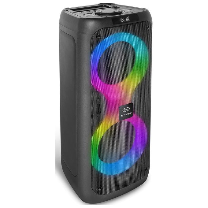 Trevi XFest XF 480 KB Altoparlante Amplificato Portatile 35W Cassa Wireless Portatile con Microfono Dinamico con Cavo Incluso per Karaoke USB Micro SD AUX-IN Funzione TWS Batteria Integrata