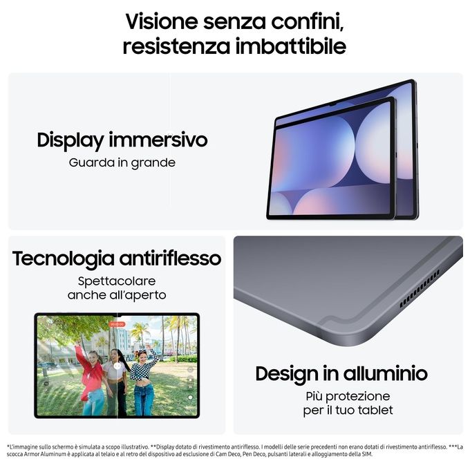 Samsung Galaxy Tab S10 Ultra X920 Wi-Fi 12Gb 256Gb 14.6'' Moonstone Gray Italia