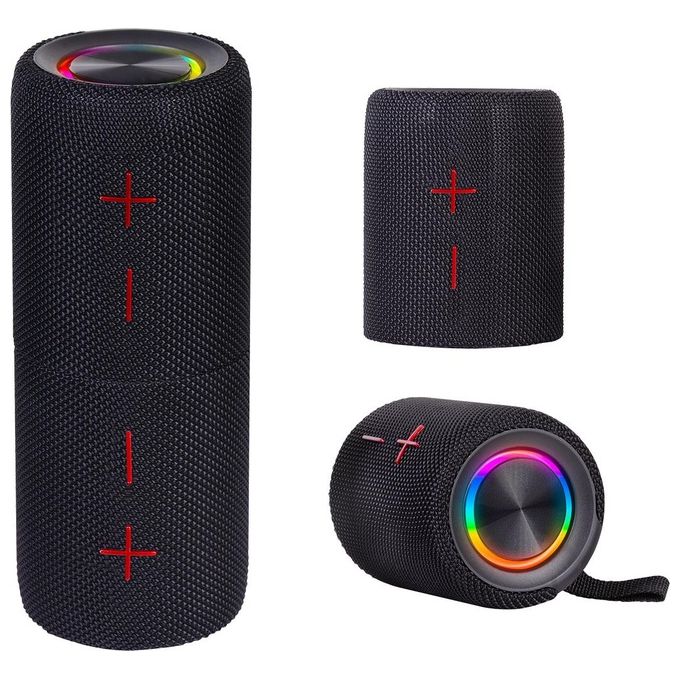 Trevi XR 8A44 DOUBLE Altoparlante Amplificato Portatile 10W x 2 Cassa Wireless Separabile in 2 Unita' Micro SD AUX-IN Audio Wireless 5.3 IPX5 Batteria Integrata Nero