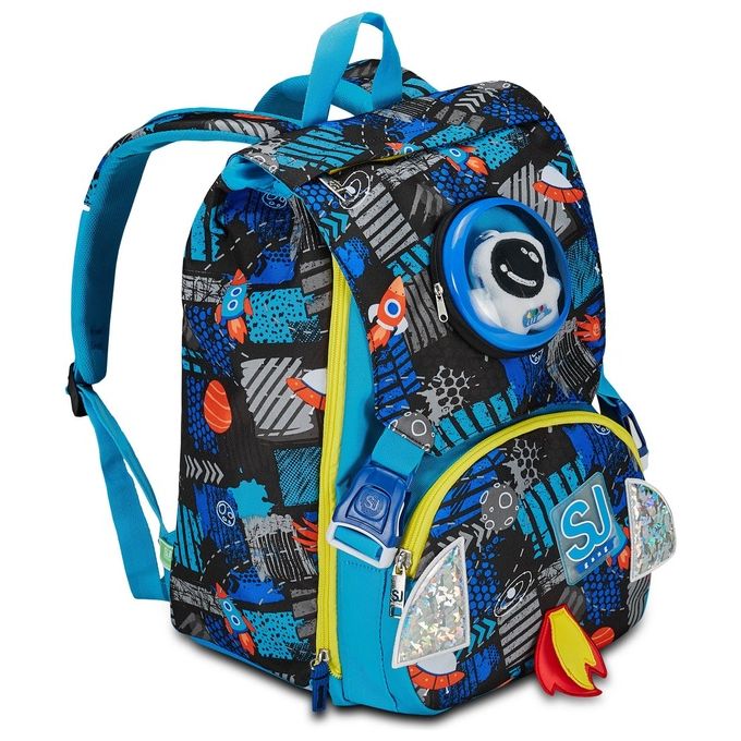 Seven SJ Gang Zaino Scuola Estensibile Blu Go to Space