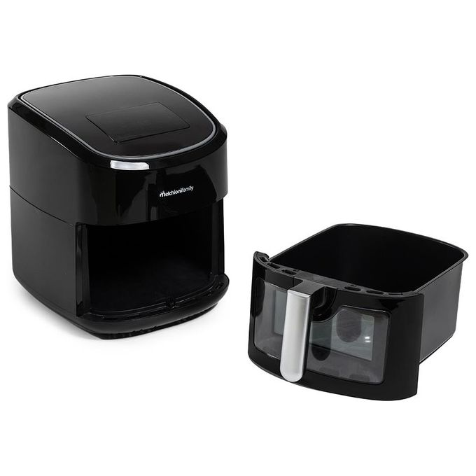 Melchioni Family GAIA Friggitrice ad Aria 8L-25kg 1800W con finestra trasperente 50-200°C timer 60 min