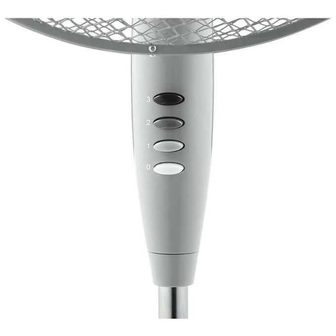 Ardes Ventilatore a Piantana 40cm H125 3 Velocita' Steelo Grigio con Base Croce per Climatizzazione e Comfort