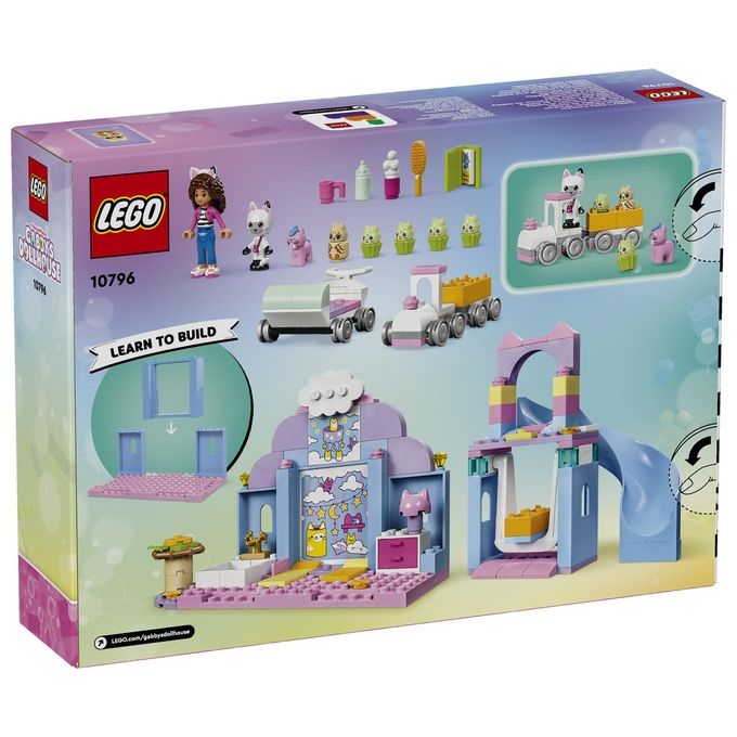 LEGO 10796 LEGO Gabby's Dollhouse Asilo Gatto-Orecchio di Gabby Set da Costruzione con Personaggi Animali e Accessori 165 Pezzi colore Multicolore