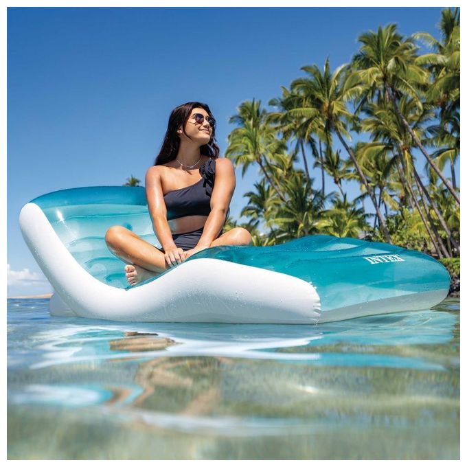 Intex 56874EU Splash Lounge Materassino Gonfiabile Mare Piscina 191x99 cm 100 Kg colore Azzurro