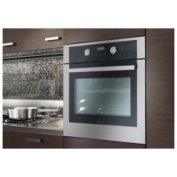 Foster KE 7141044 Forno Elettrico Multifunzione da Incasso Capacita' 70 Litri Classe Energetica A 10 programmi Porta Soft Closing Triplo Vetro 60 cm  Inox Anti-impronta