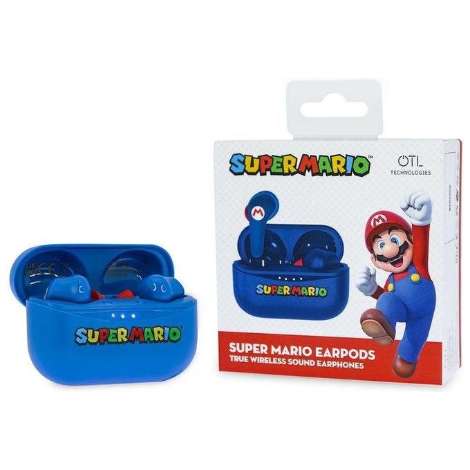 4Side Super Mario Blue Earpods Auricolari