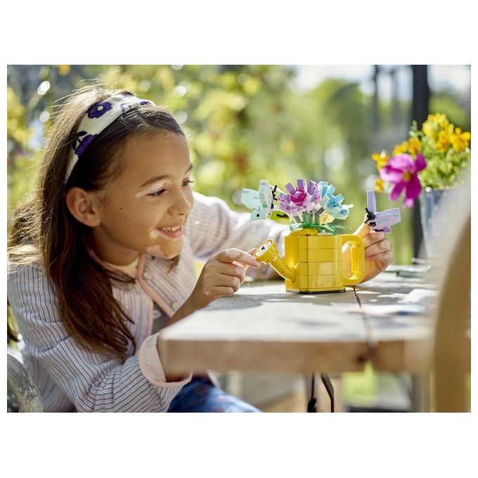 LEGO Creator 31149 3in1 Innaffiatoio con Fiori Finti Trasformabile in Stivale o in 2 Uccelli con Trespolo, Giochi per Bambini 8+