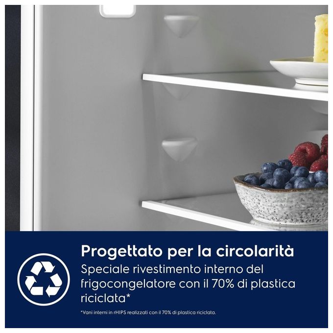 Electrolux KNR7TE75S Serie 700 Frigorifero Combinato da Incasso 376 L 188 cm Classe E 35 dB Total No Frost colore Bianco