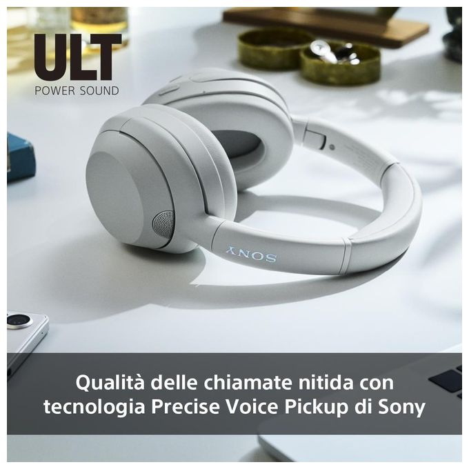 Sony ULT WEAR Cuffie Bluetooth Wireless con ULT POWER SOUND Bassi Profondi IOS e Android Bianco