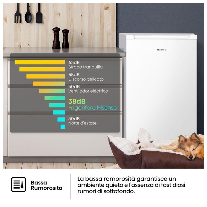 Hisense FV78D4AWE Congelatore Verticale Statico Classe E Capacita' Lorda 65 Litri Colore Bianco
