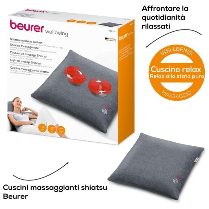 Beurer MG 135 Cuscino per Massaggio Shiatsu con Fuzione Calore