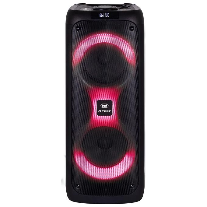 Trevi XFest XF 480 KB Altoparlante Amplificato Portatile 35W Cassa Wireless Portatile con Microfono Dinamico con Cavo Incluso per Karaoke USB Micro SD AUX-IN Funzione TWS Batteria Integrata