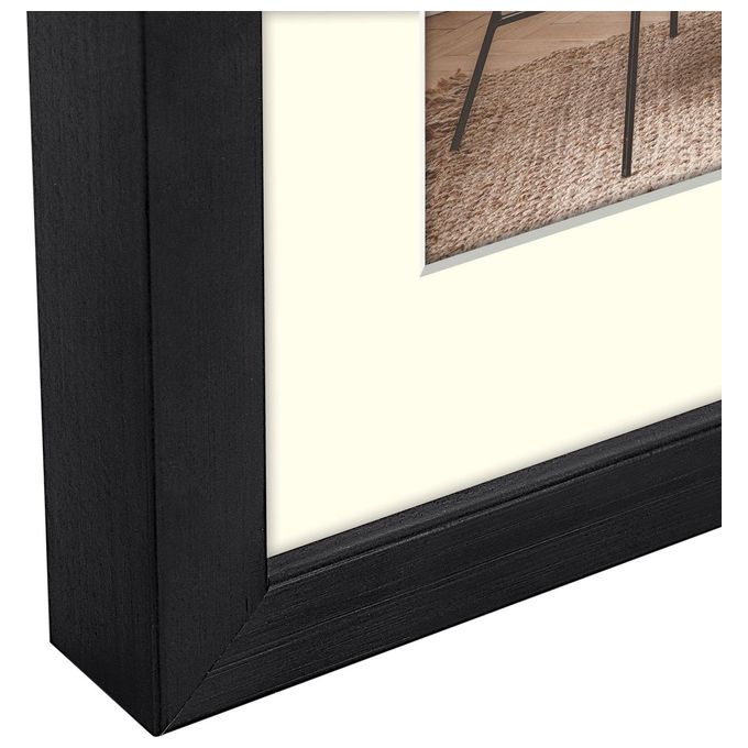 ZEP Malmo Black Cornice Portafoto 10x15cm-15x20cm in Legno con Passepartout