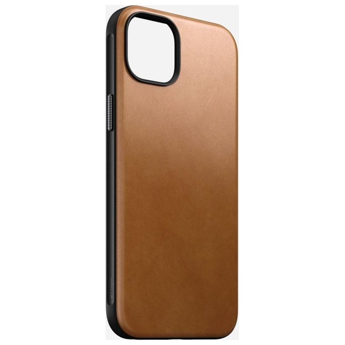 Nomad Modern Custodia in Pelle per iPhone 15 Plus English Tan